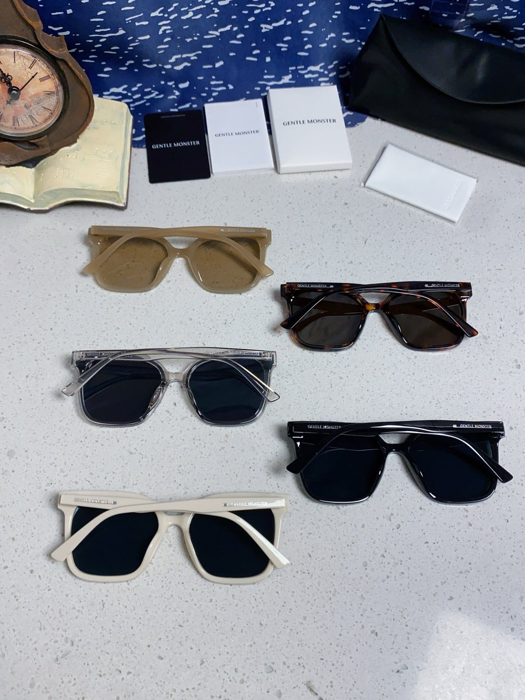Gentle Monster SAL Acetate Square Black Lens Sunglasses for Men & Wom - 488007 - detail image 11
