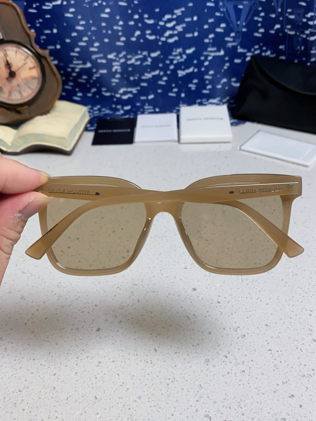 Gentle Monster SAL Acetate Square Gray Lens Sunglasses for Men & Women - detail image 5
