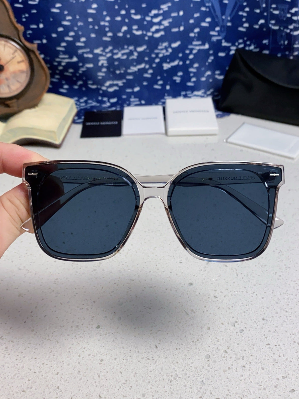 Gentle Monster SAL Acetate Square Black Lens Sunglasses for Men & Wom - 488007 - detail image 4