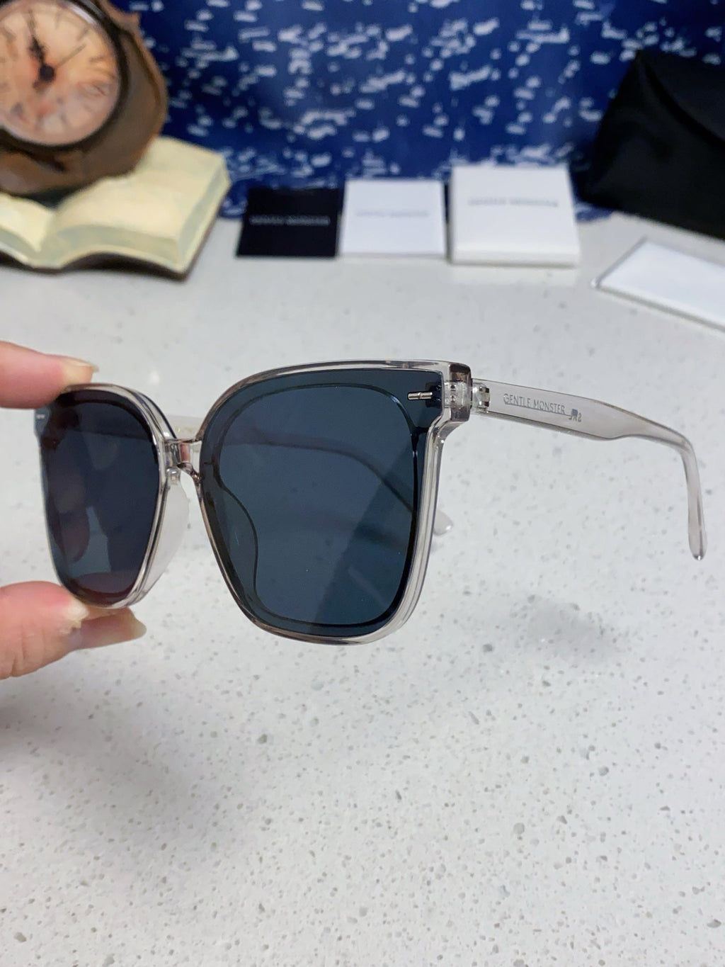 Gentle Monster SAL Acetate Square Black Lens Sunglasses for Men & Wom - 432939 - detail image 6
