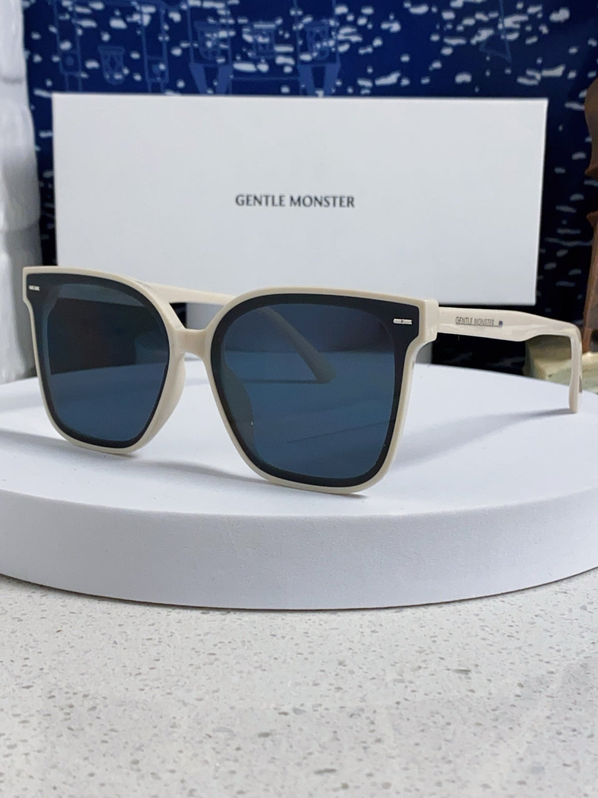 Gentle Monster SAL Acetate Square Blue Lens Sunglasses for Men & Wome - 488008