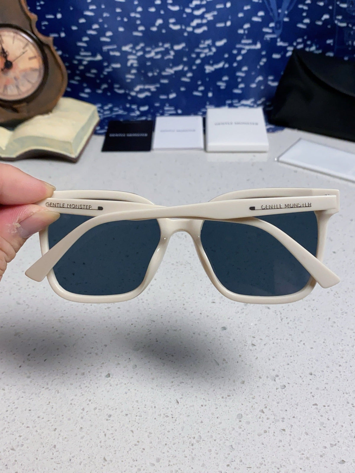 Gentle Monster SAL Acetate Square Blue Lens Sunglasses for Men & Wome - 432940 - detail image 5