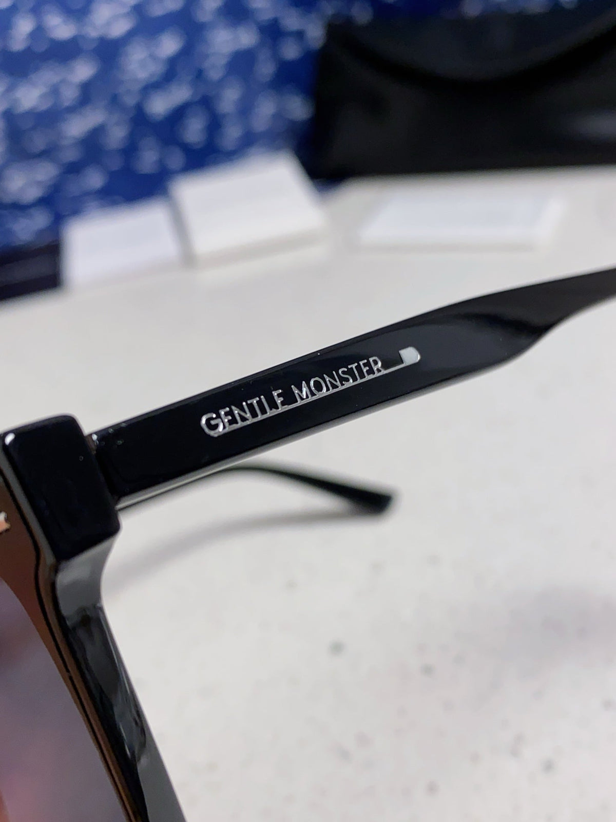 Gentle Monster SAL Acetate Square Blue Lens Sunglasses for Men & Women - detail image 7