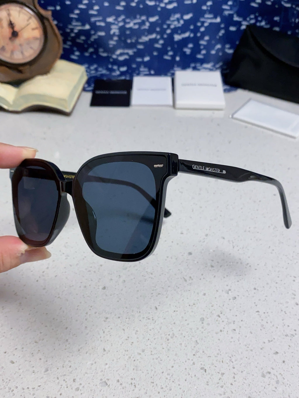 Gentle Monster SAL Acetate Square Blue Lens Sunglasses for Men & Wome - 432942 - detail image 6