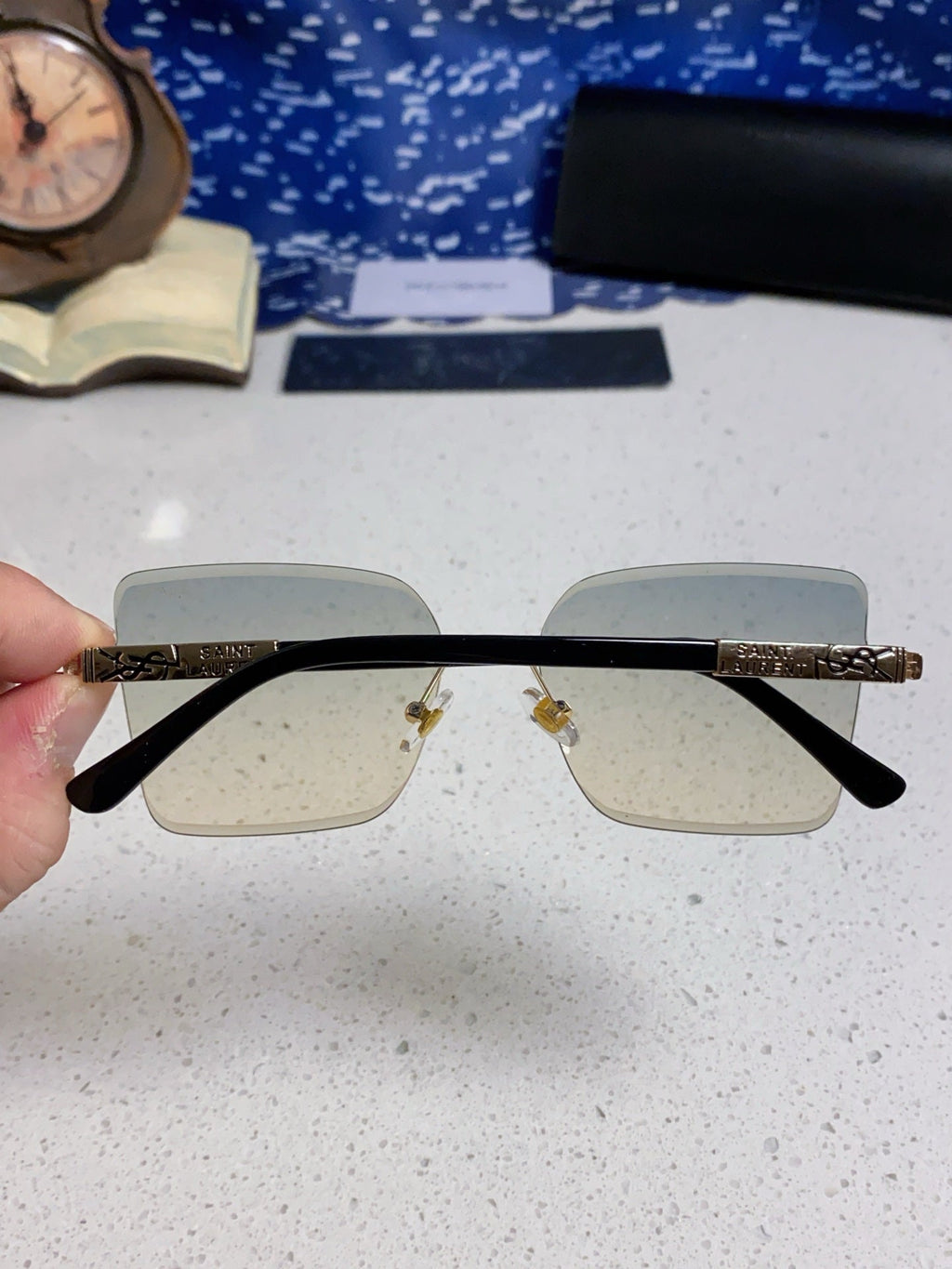 Saint Laurent Lightweight Rimless Silver Lens Sunglasses for Men & Wo - 398788 - detail image 5
