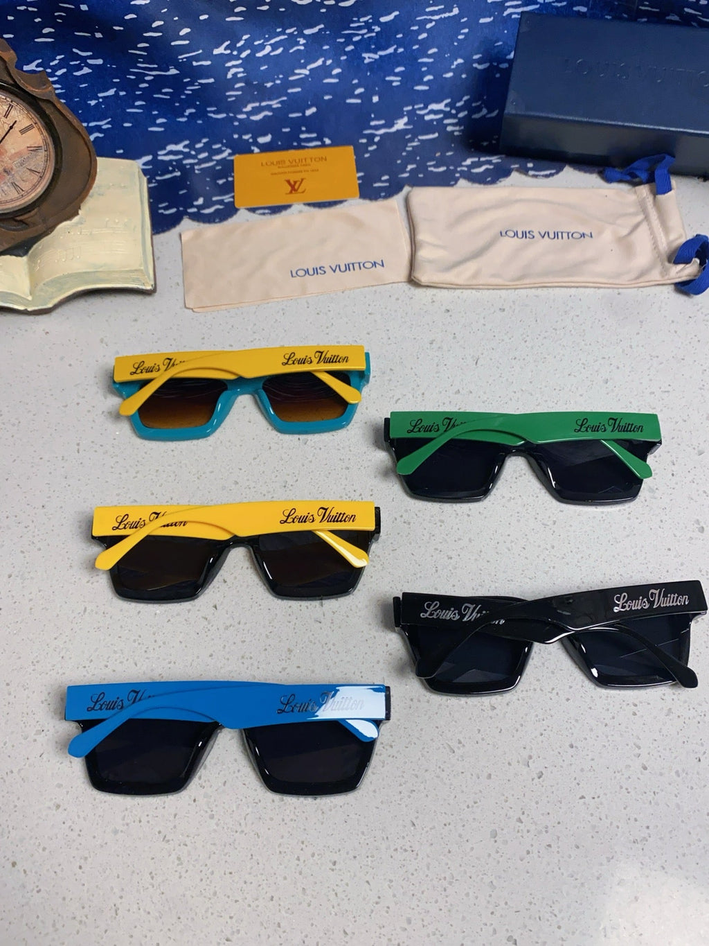 Louis Vuitton Square Red Lens Sunglasses for Men & Women - 464665 - detail image 11
