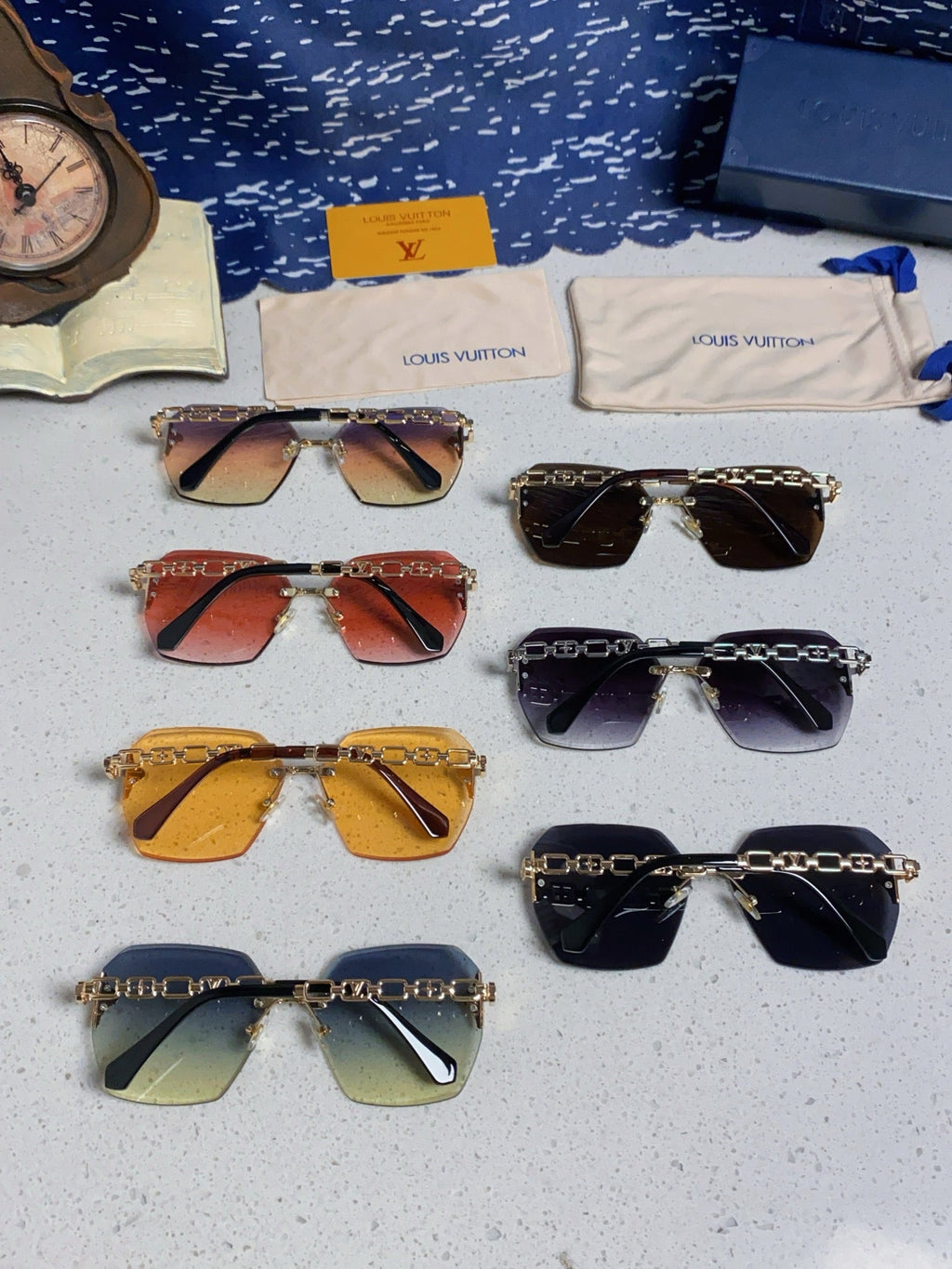 Louis Vuitton Oversized Gold Lens Sunglasses for Men & Women - detail image 10