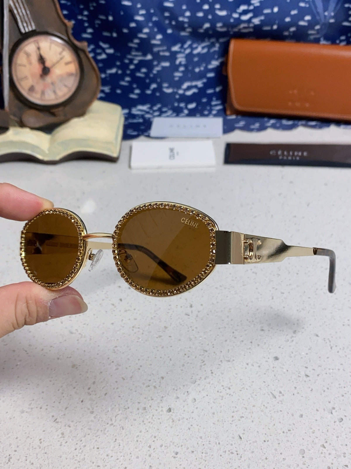 Celine Round Brown Lens Sunglasses for Men & Women - 358289 - detail image 6