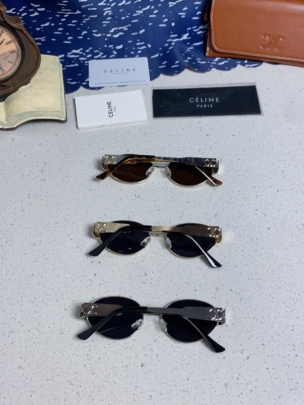 Celine Round Blue Lens Sunglasses for Men & Women - detail image 11