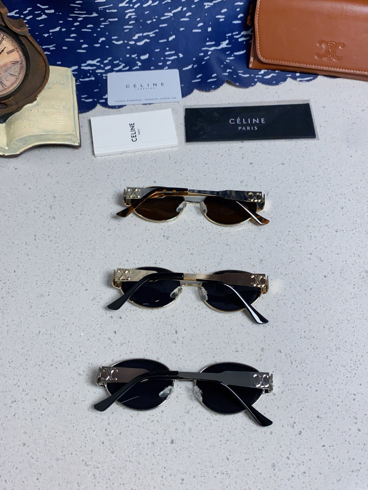 Celine Round Blue Lens Sunglasses for Men & Women - detail image 11