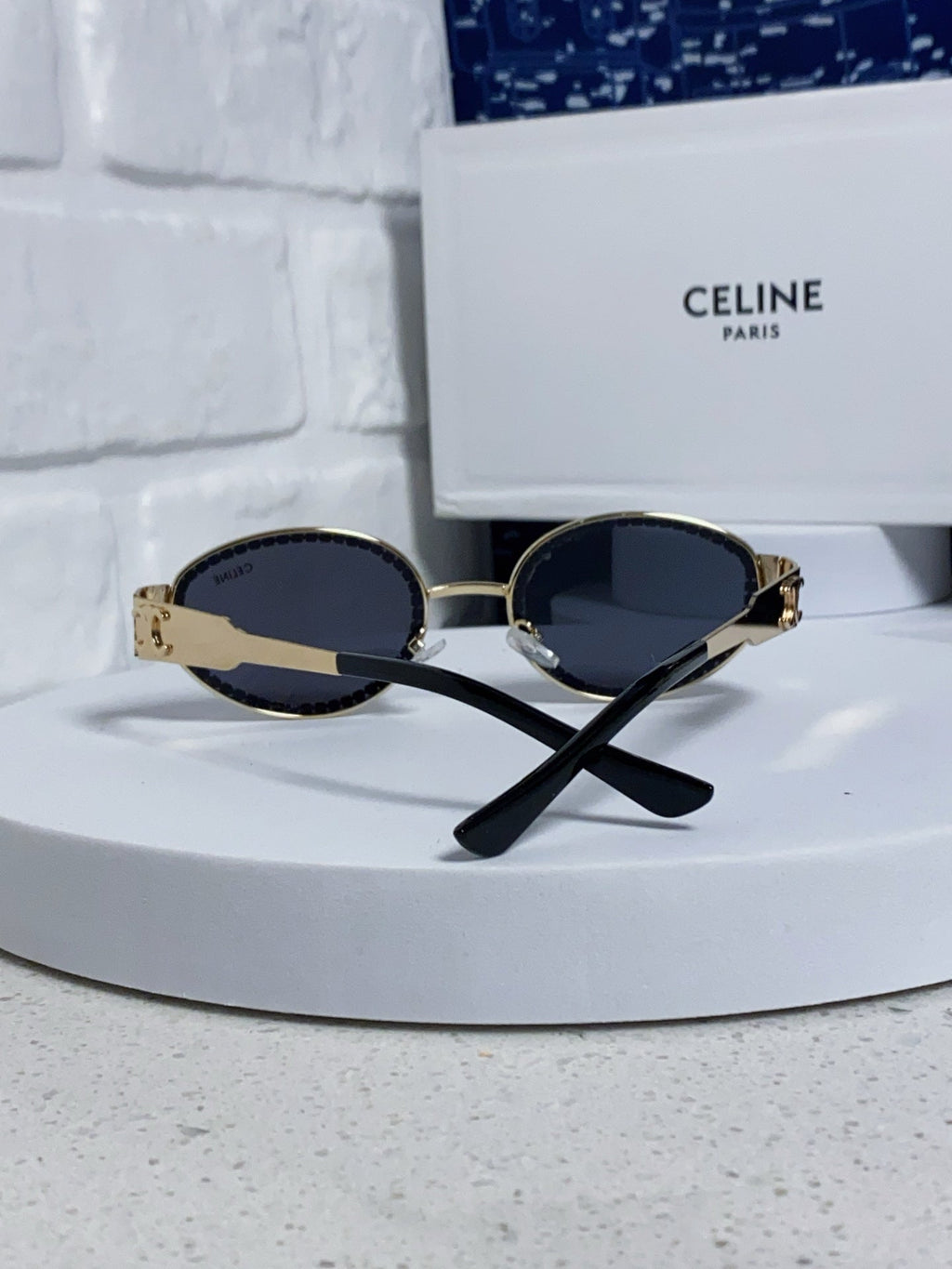 Celine Round Blue Lens Sunglasses for Men & Women - 358290 - detail image 3