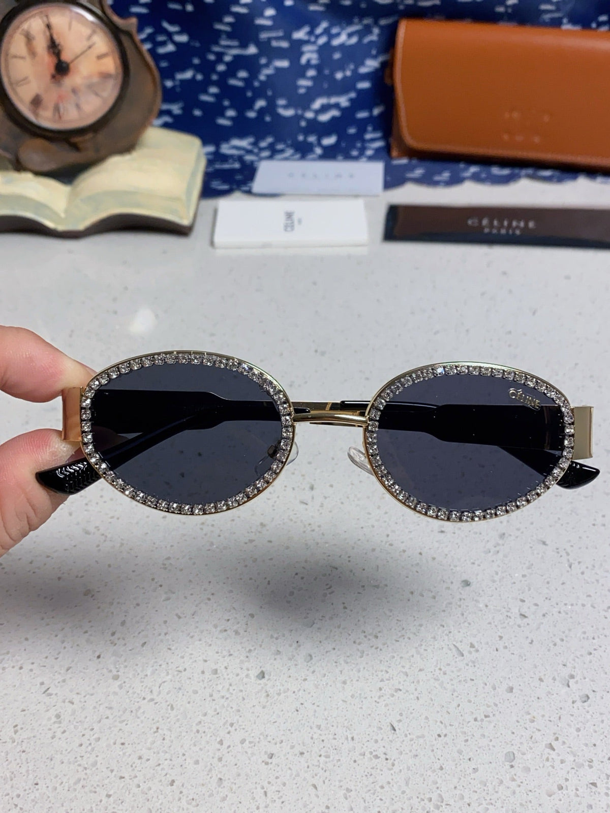 Celine Round Blue Lens Sunglasses for Men & Women - 358290 - detail image 4