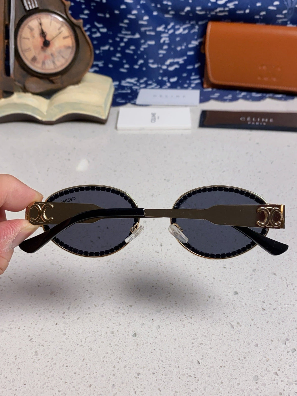 Celine Round Blue Lens Sunglasses for Men & Women - 431994 - detail image 5