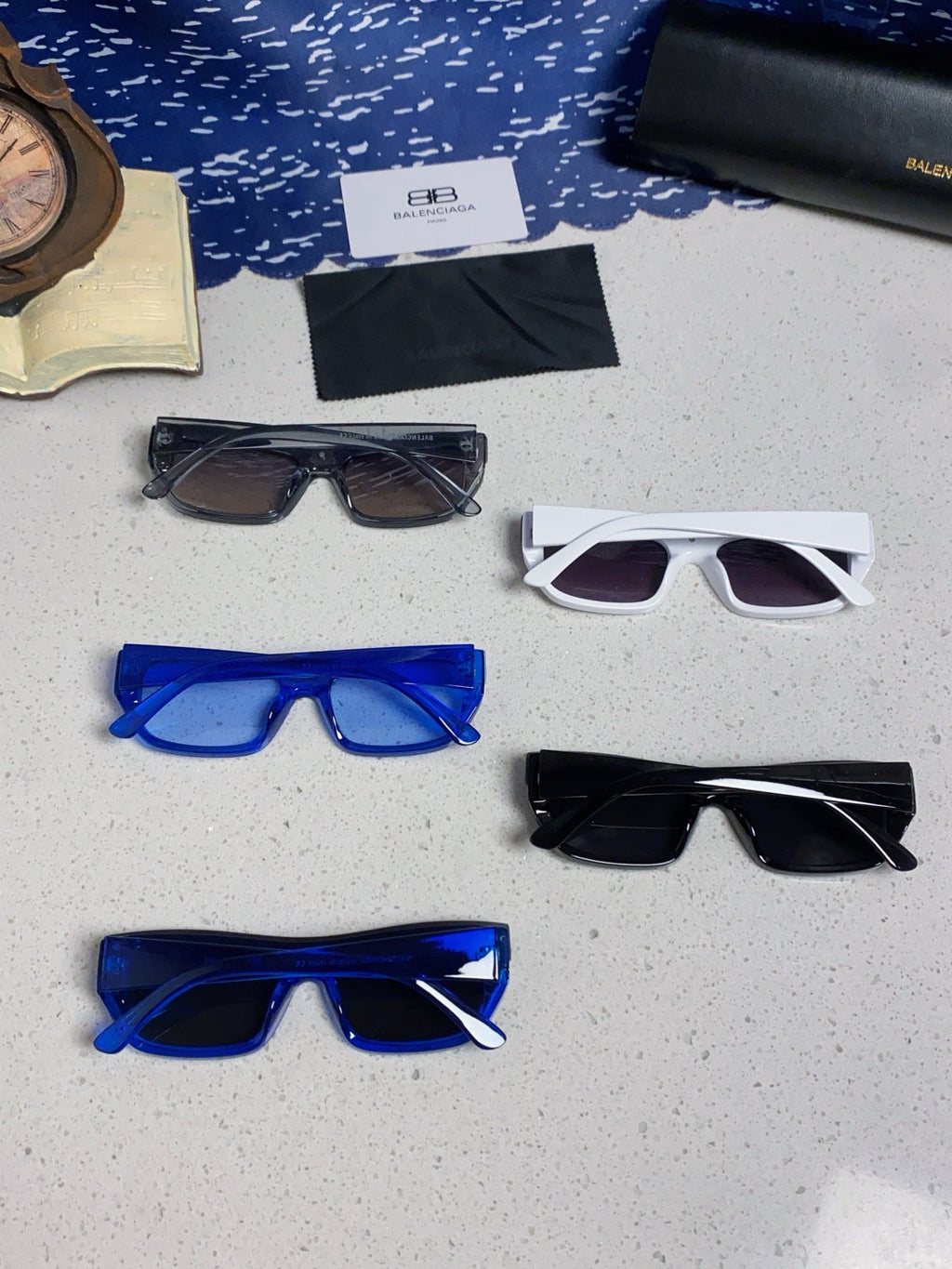 Balenciaga Browline Blue Lens Sunglasses for Men & Women - 358645 - detail image 11