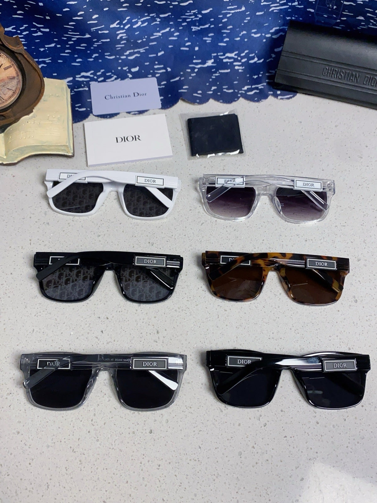 Dior Acetate Square Gray Lens Sunglasses for Men & Women - 358193 - detail image 10