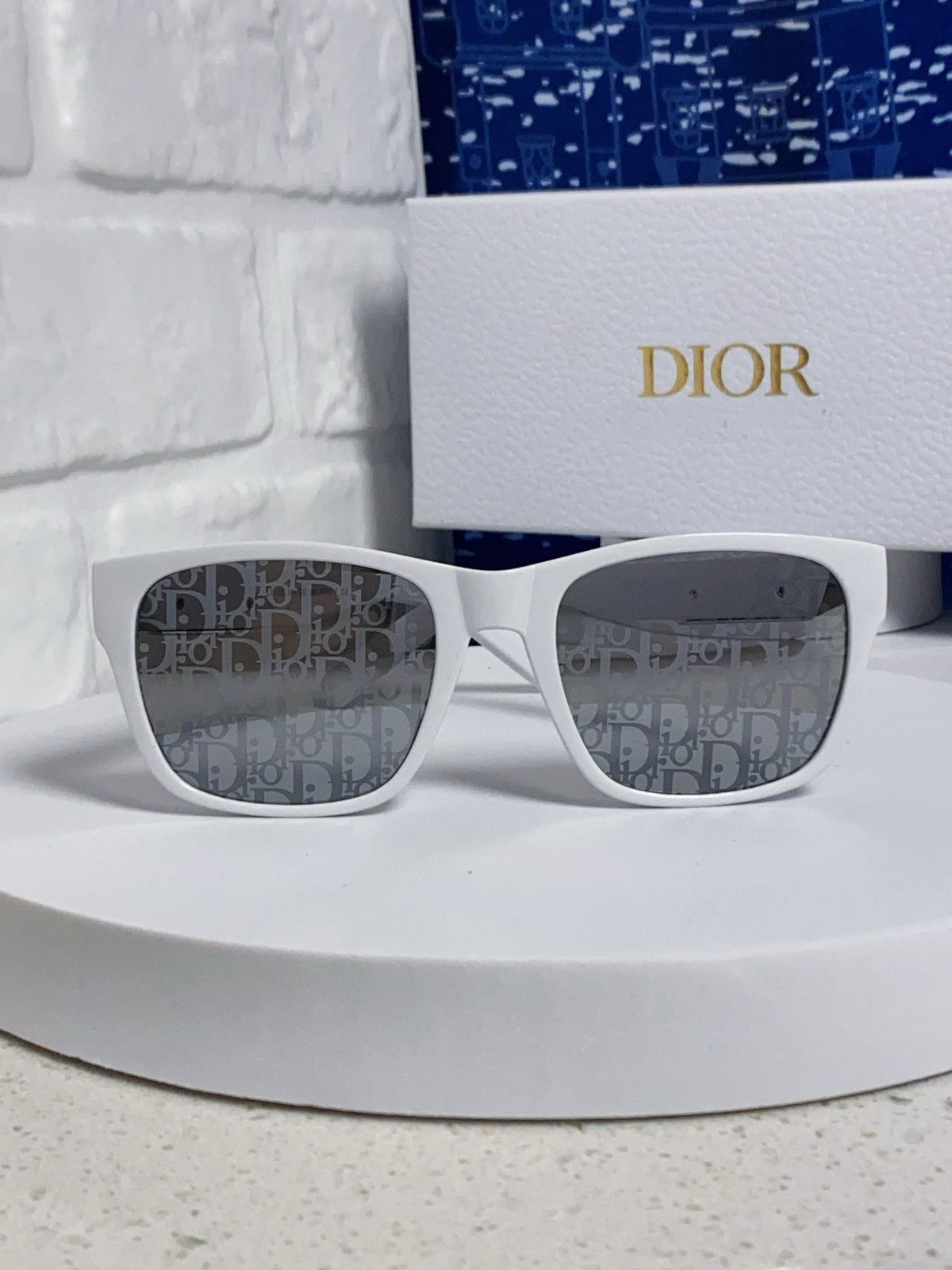 Dior Acetate Square Gray Lens Sunglasses for Men & Women - 358193