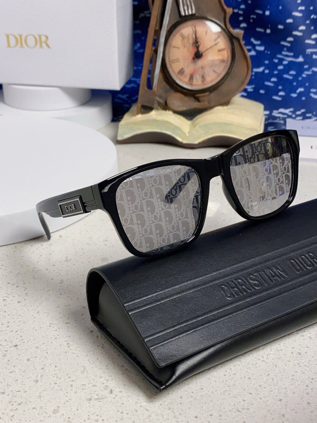 Dior Acetate Square Black Lens Sunglasses for Men & Women - 358194 - detail image 11