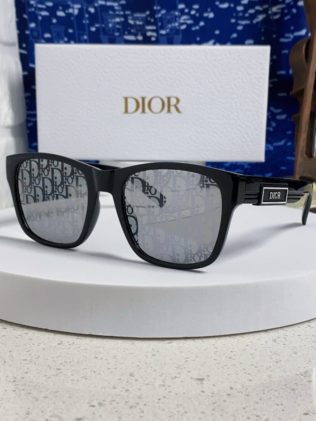Dior Acetate Square Black Lens Sunglasses for Men & Women - 358194 - detail image 2