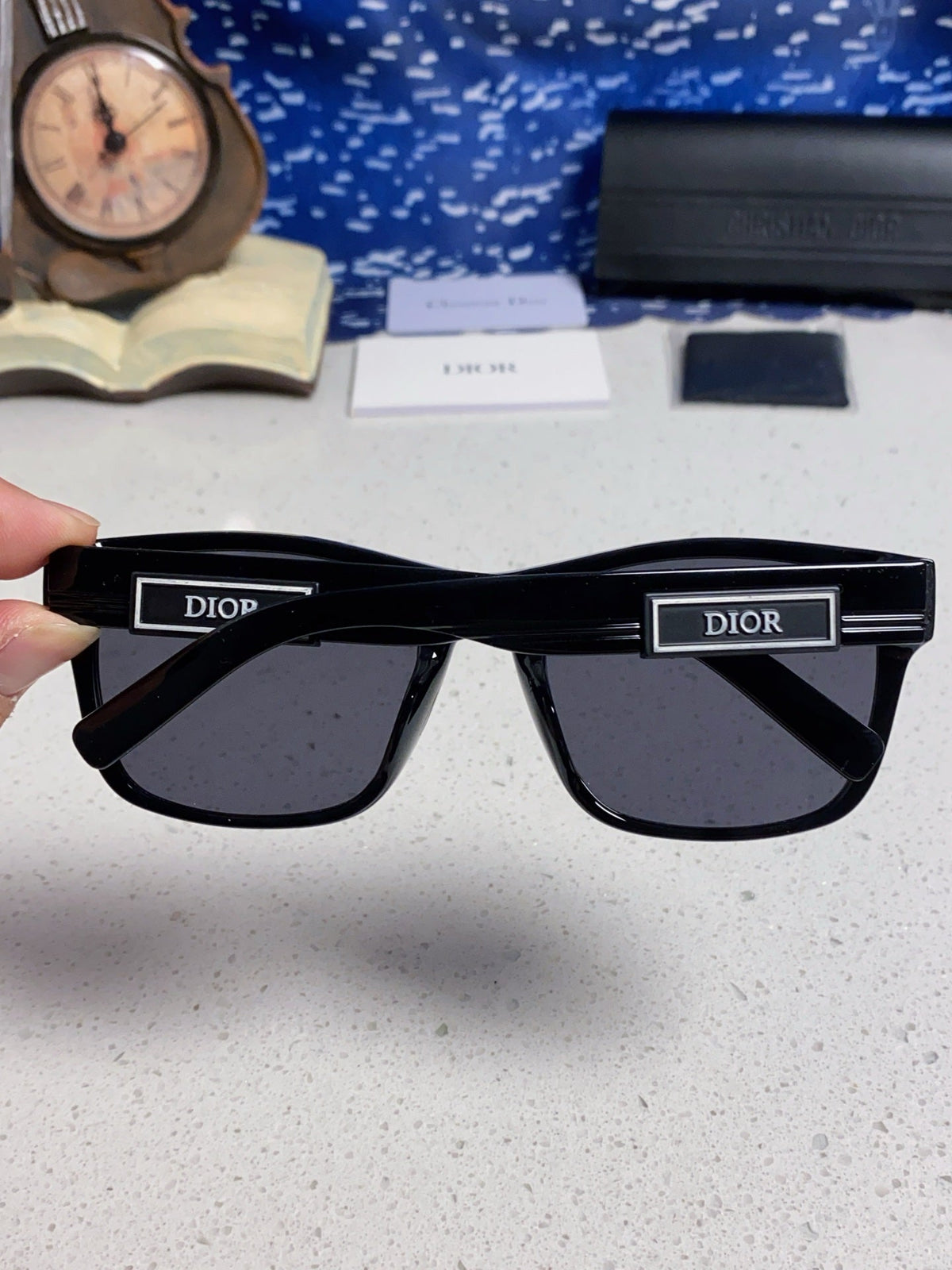 Dior Acetate Square Black Lens Sunglasses for Men & Women - 358198 - detail image 5