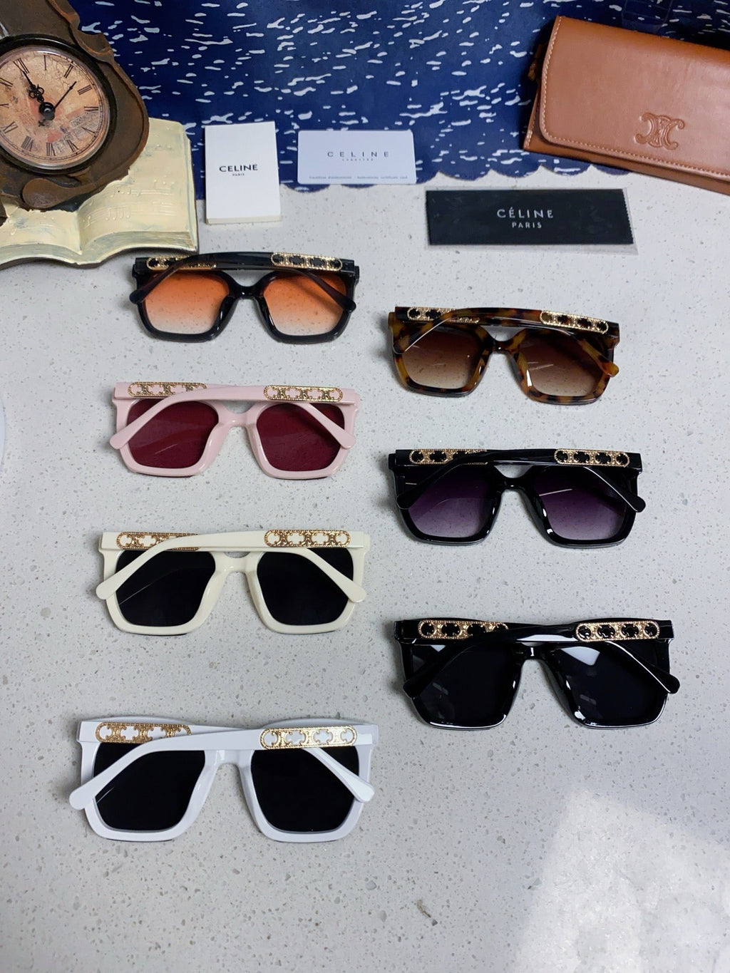 Celine Square Black Lens Sunglasses for Men & Women - 934643 - detail image 11