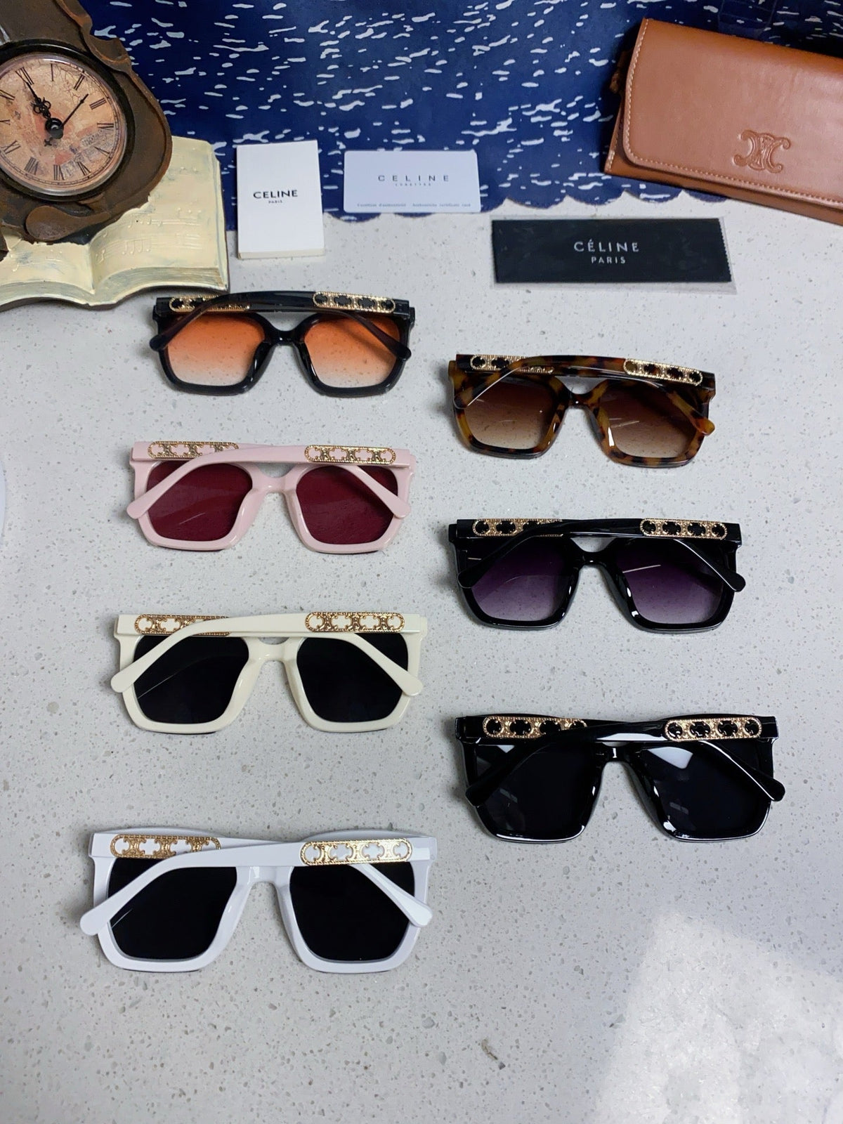 Celine Square Black Lens Sunglasses for Men & Women - 372021 - detail image 11