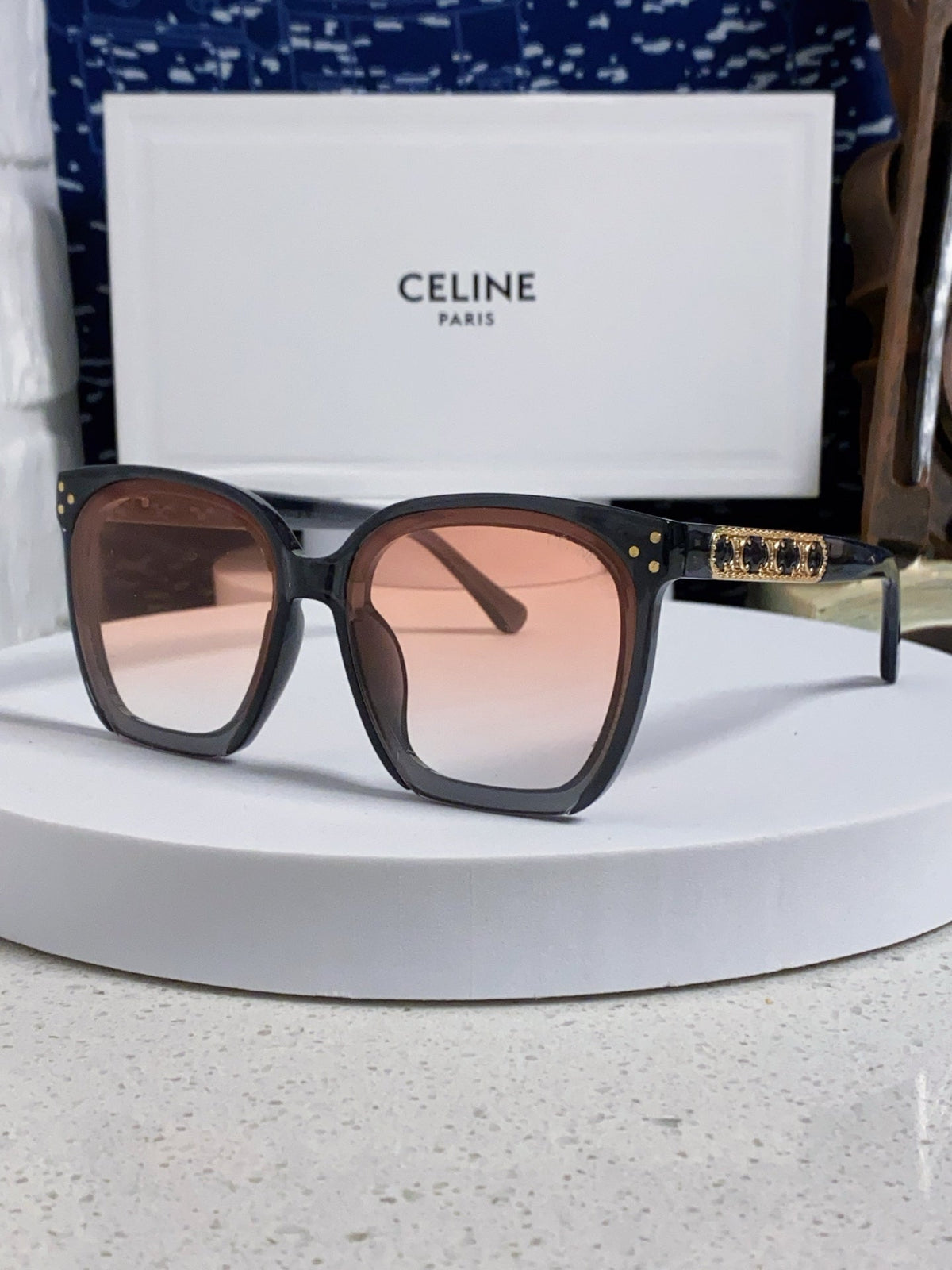 Celine Square Red Lens Sunglasses for Men & Women - 372018