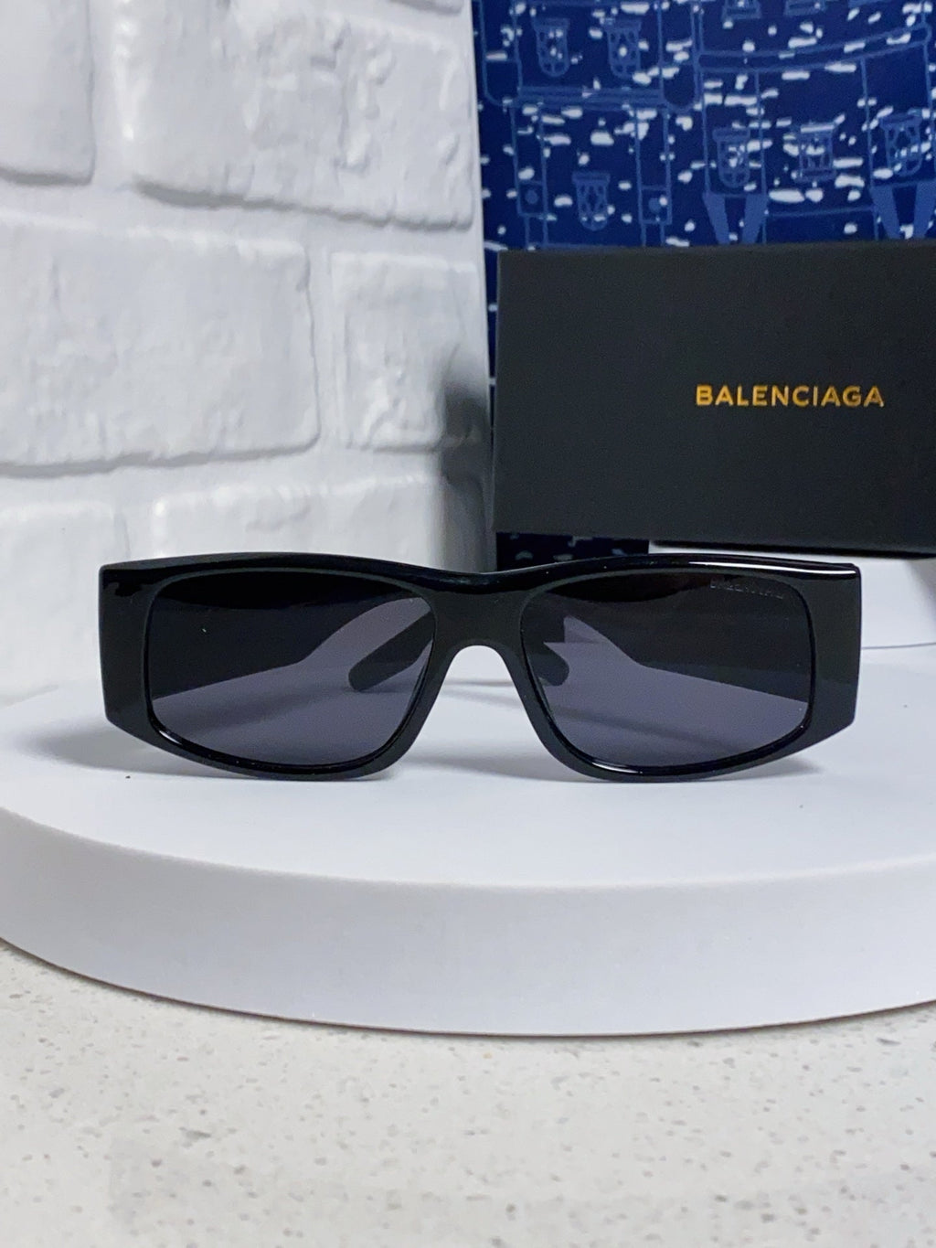 Balenciaga Square Blue Lens Sunglasses for Men & Women - 372346 - detail image 2