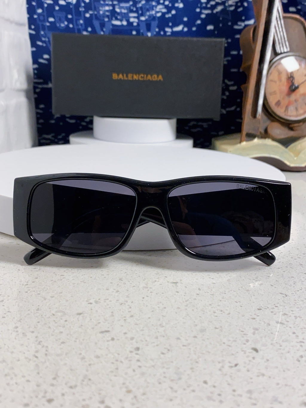 Balenciaga Square Blue Lens Sunglasses for Men & Women - 935205 - detail image 9