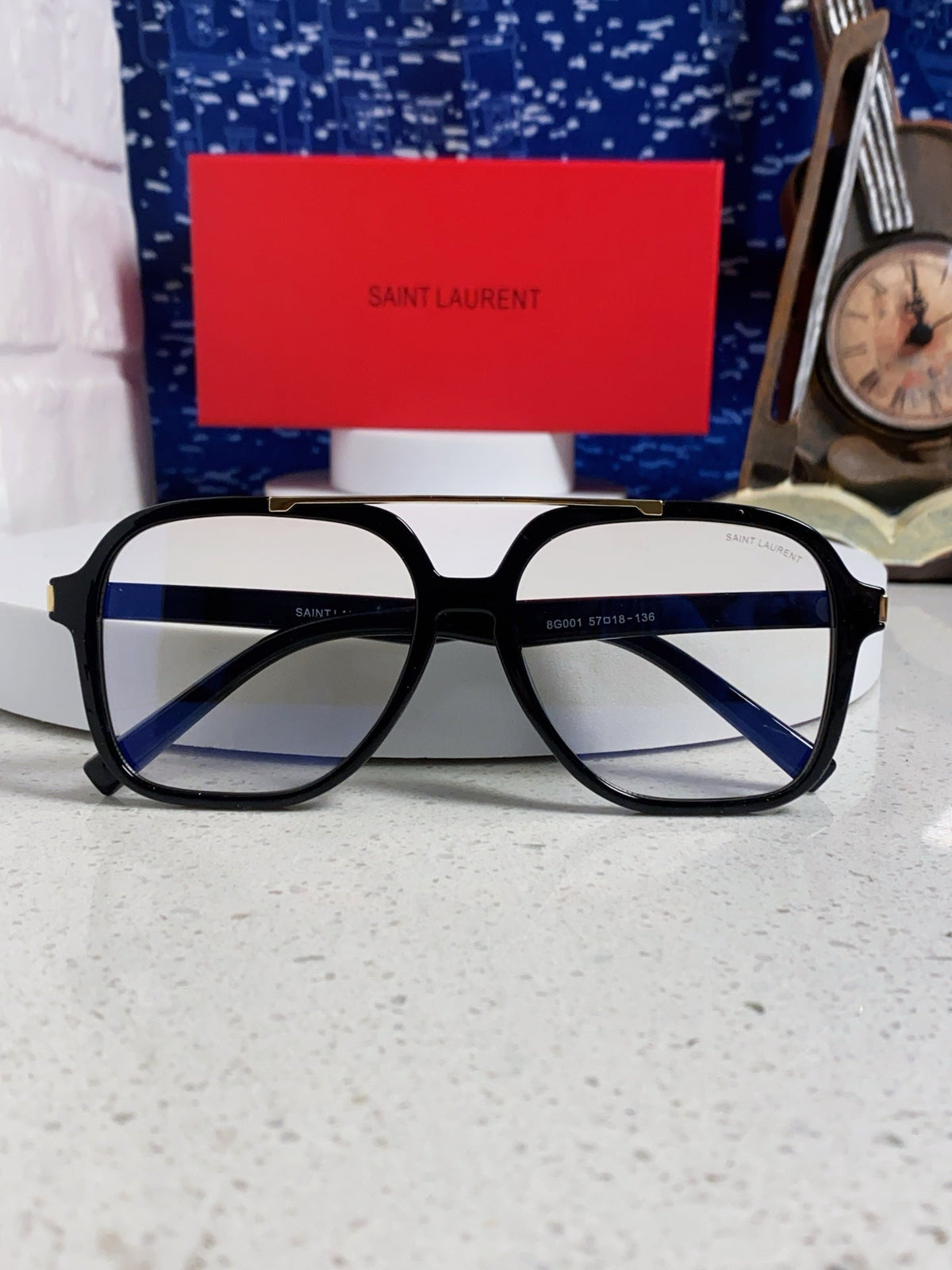 Saint Laurent SL545 Square Silver Lens Sunglasses for Men & Women - 867138 - detail image 9