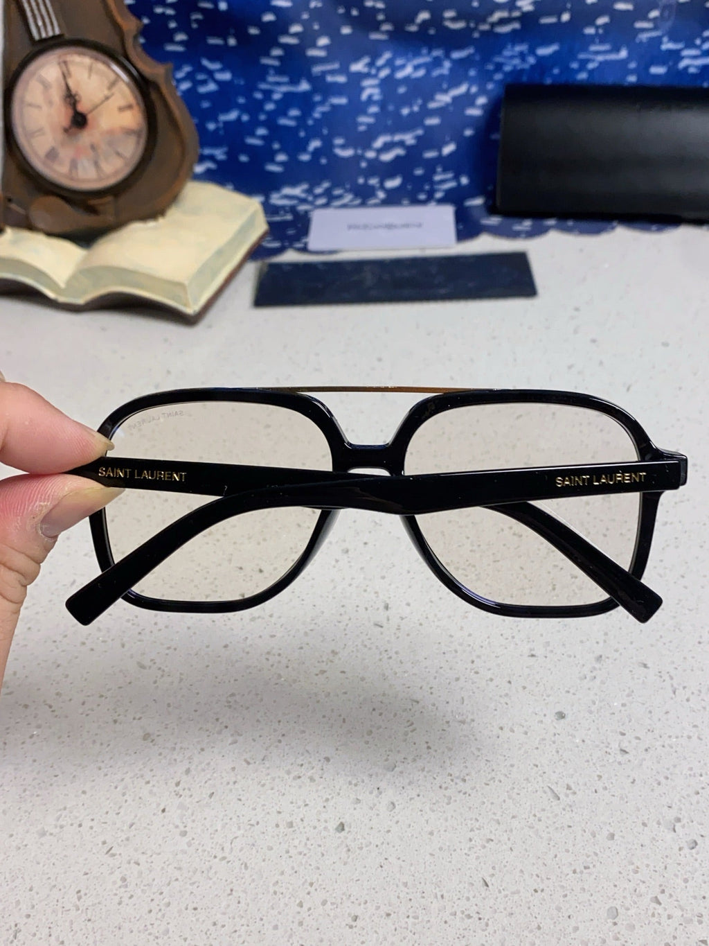 Saint Laurent SL545 Square Silver Lens Sunglasses for Men & Women - 415564 - detail image 5