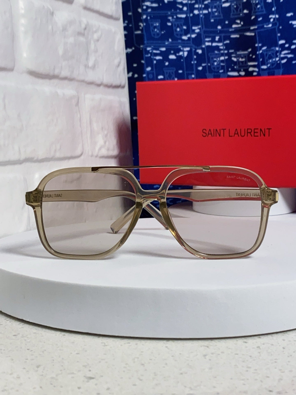Saint Laurent SL545 Square Silver Lens Sunglasses for Men & Women - 867140