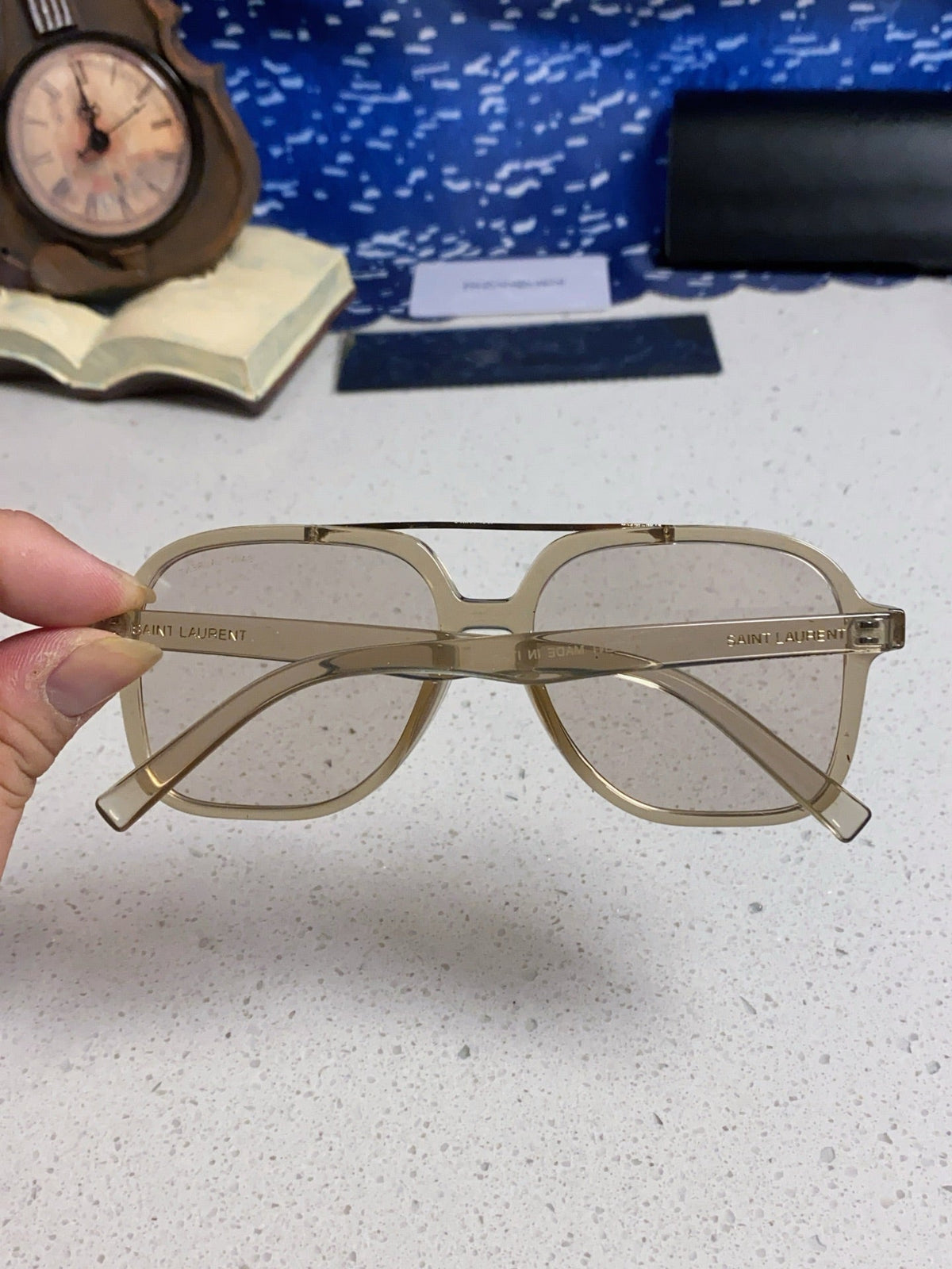 Saint Laurent SL545 Square Silver Lens Sunglasses for Men & Women - 867140 - detail image 4