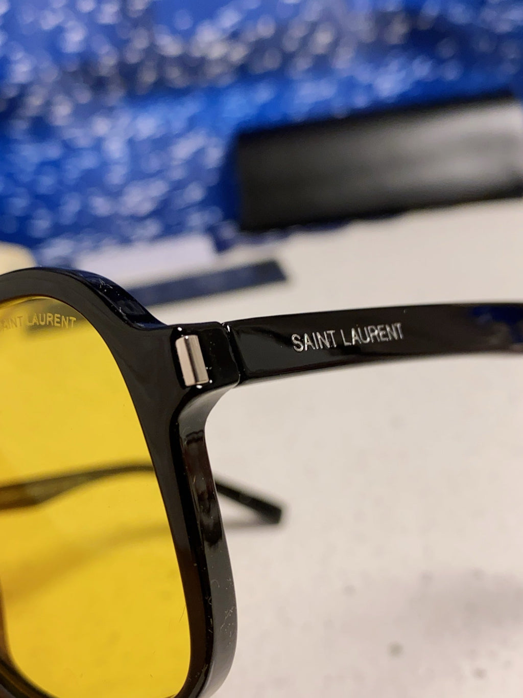 Saint Laurent SL545 Square Yellow Lens Sunglasses for Men & Women - 415567 - detail image 7