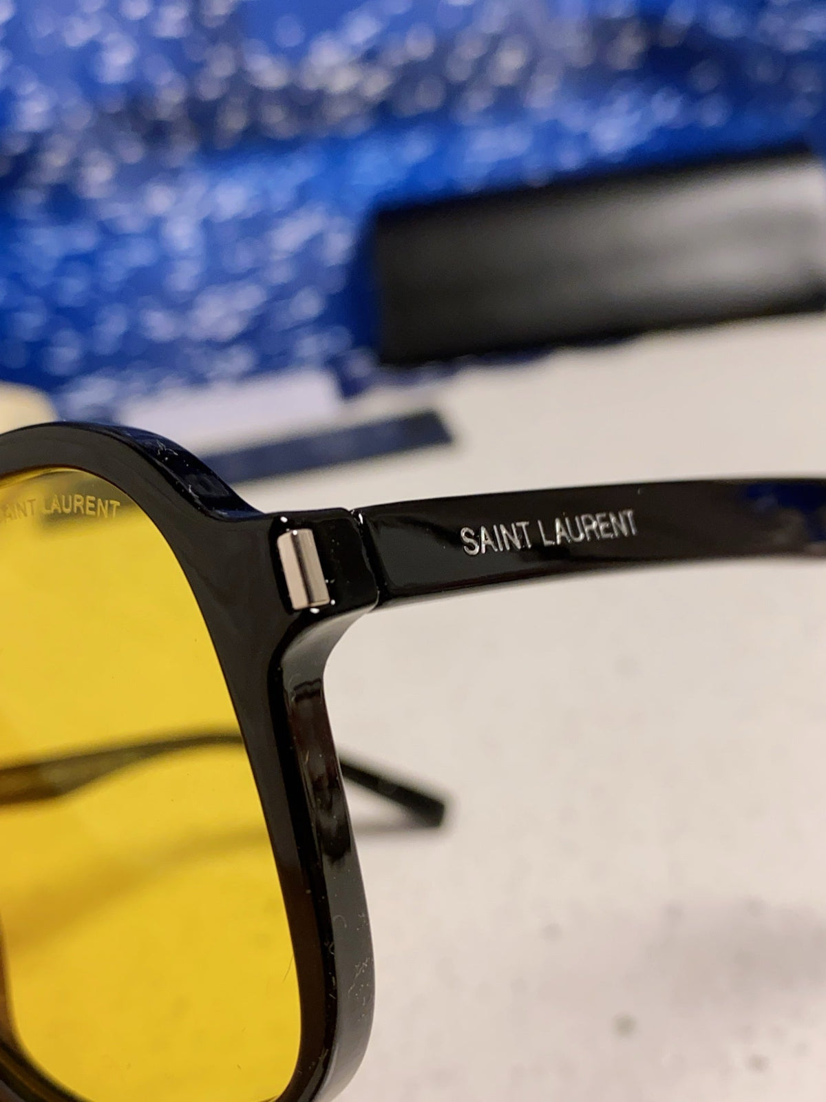 Saint Laurent SL545 Square Yellow Lens Sunglasses for Men & Women - 867141 - detail image 7