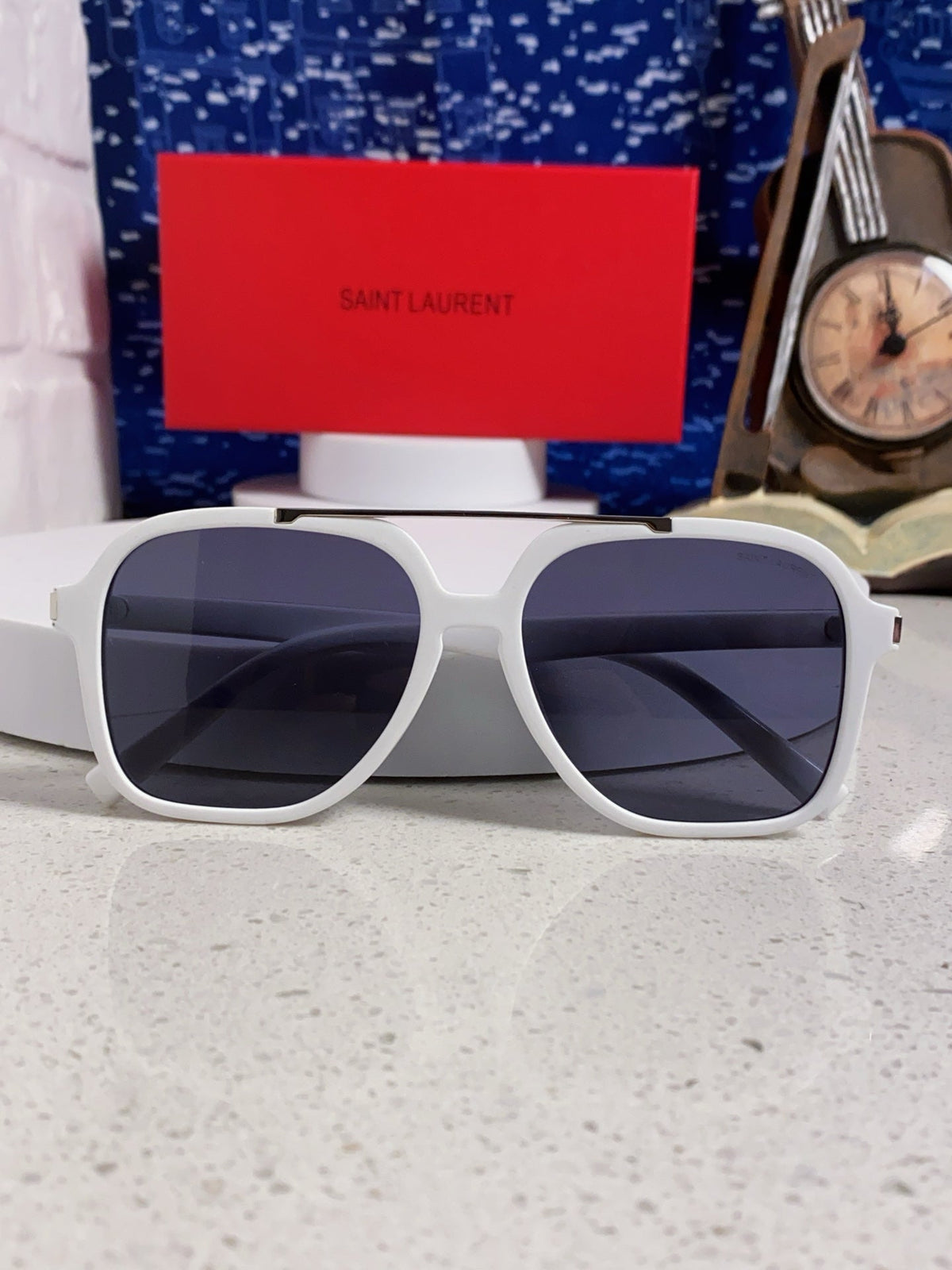 Saint Laurent SL545 Square Blue Lens Sunglasses for Men & Women - 431923 - detail image 8