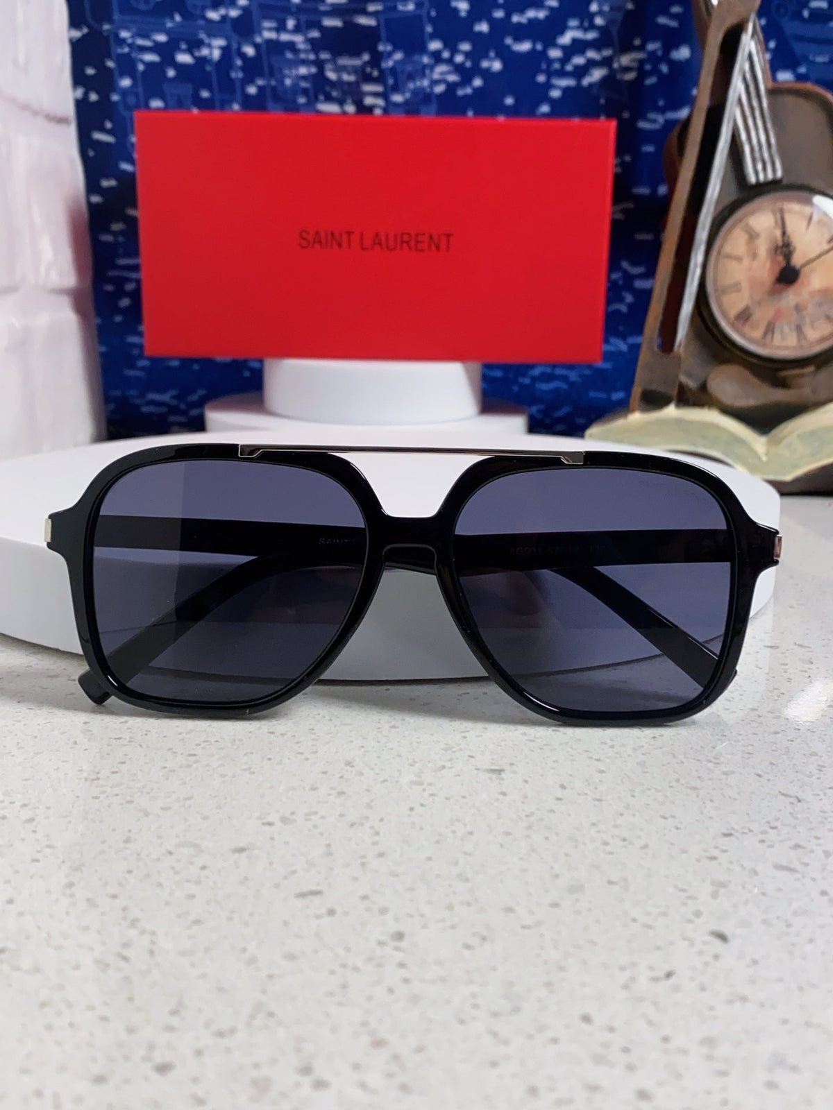 Saint Laurent SL545 Square Blue Lens Sunglasses for Men & Women - 867144 - detail image 9