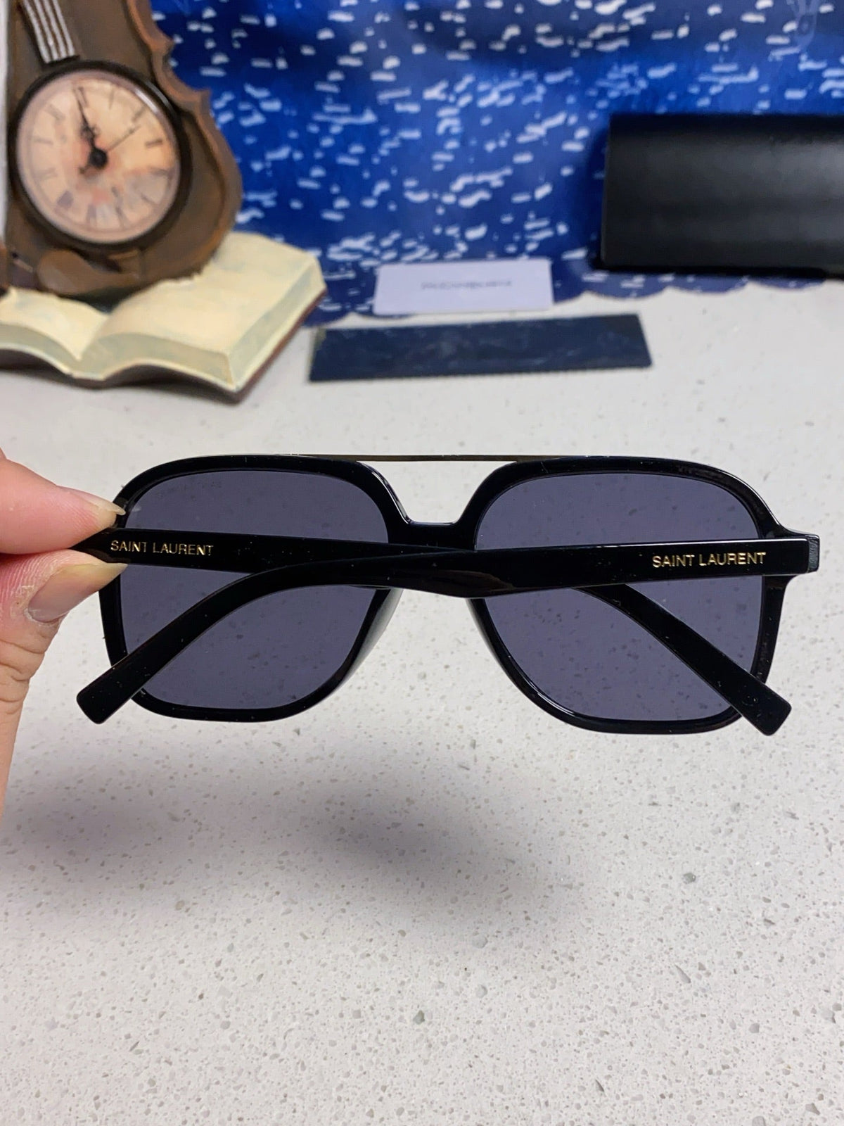 Saint Laurent SL545 Square Black Lens Sunglasses for Men & Women - 867145 - detail image 4