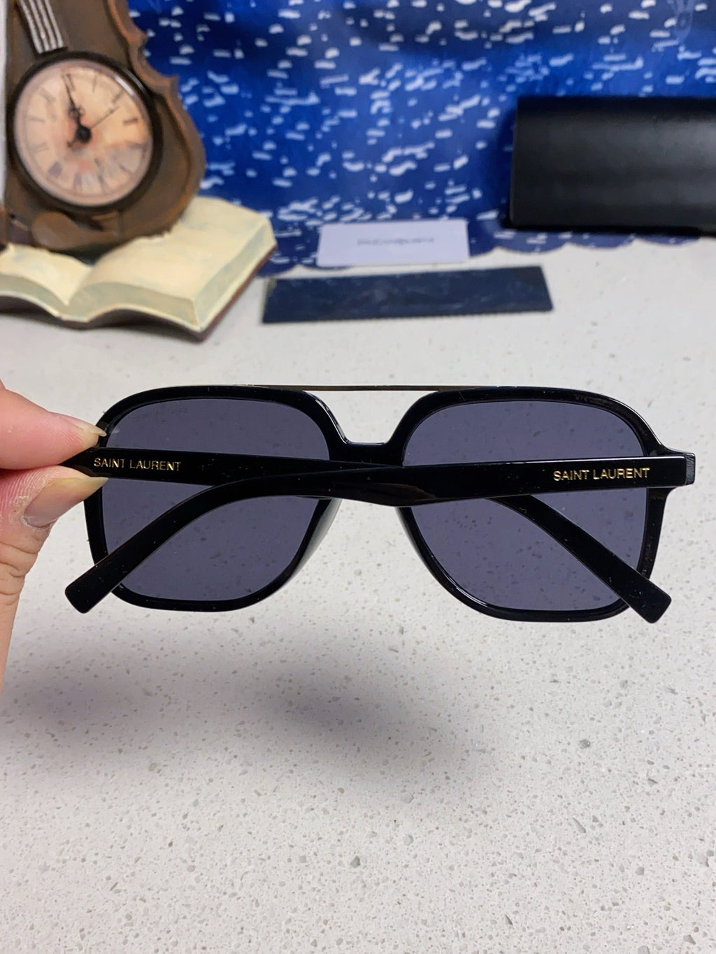 Saint Laurent SL545 Square Black Lens Sunglasses for Men & Women - 415571 - detail image 4