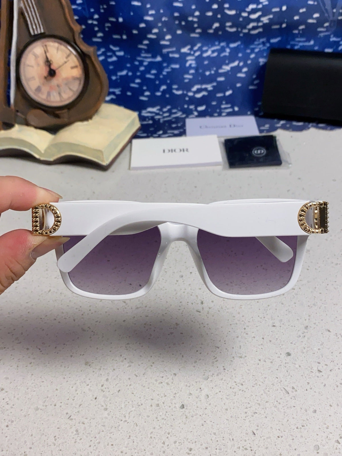 Dior Oversized Silver Lens Sunglasses for Women - 867114 - detail image 5