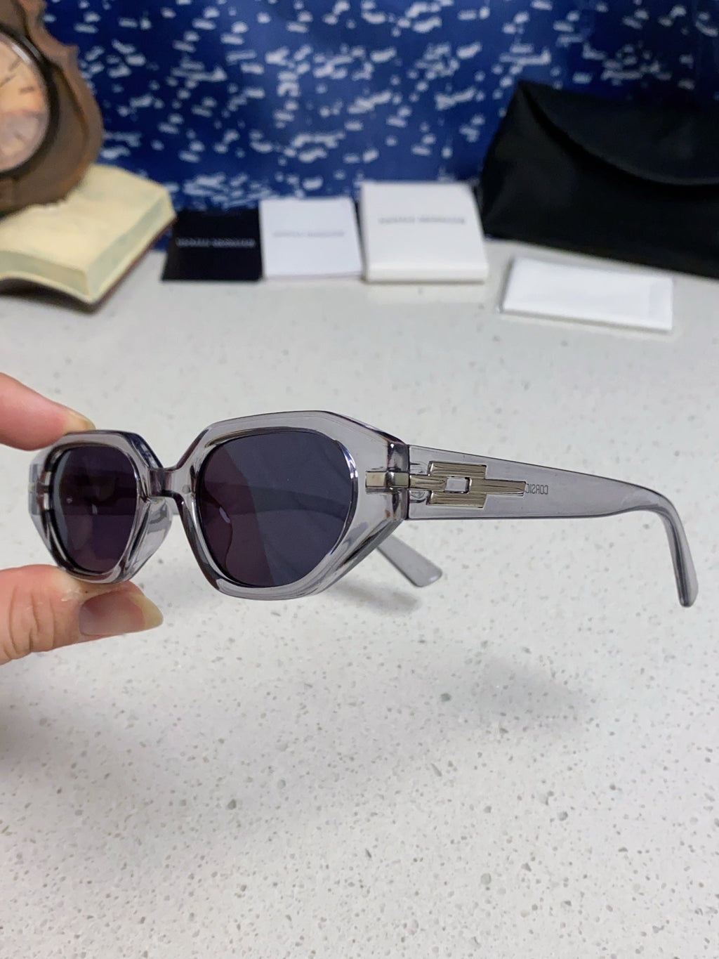 Gentle Monster CORSICA Cat-Eye Silver Lens Sunglasses for Men & Women - detail image 6