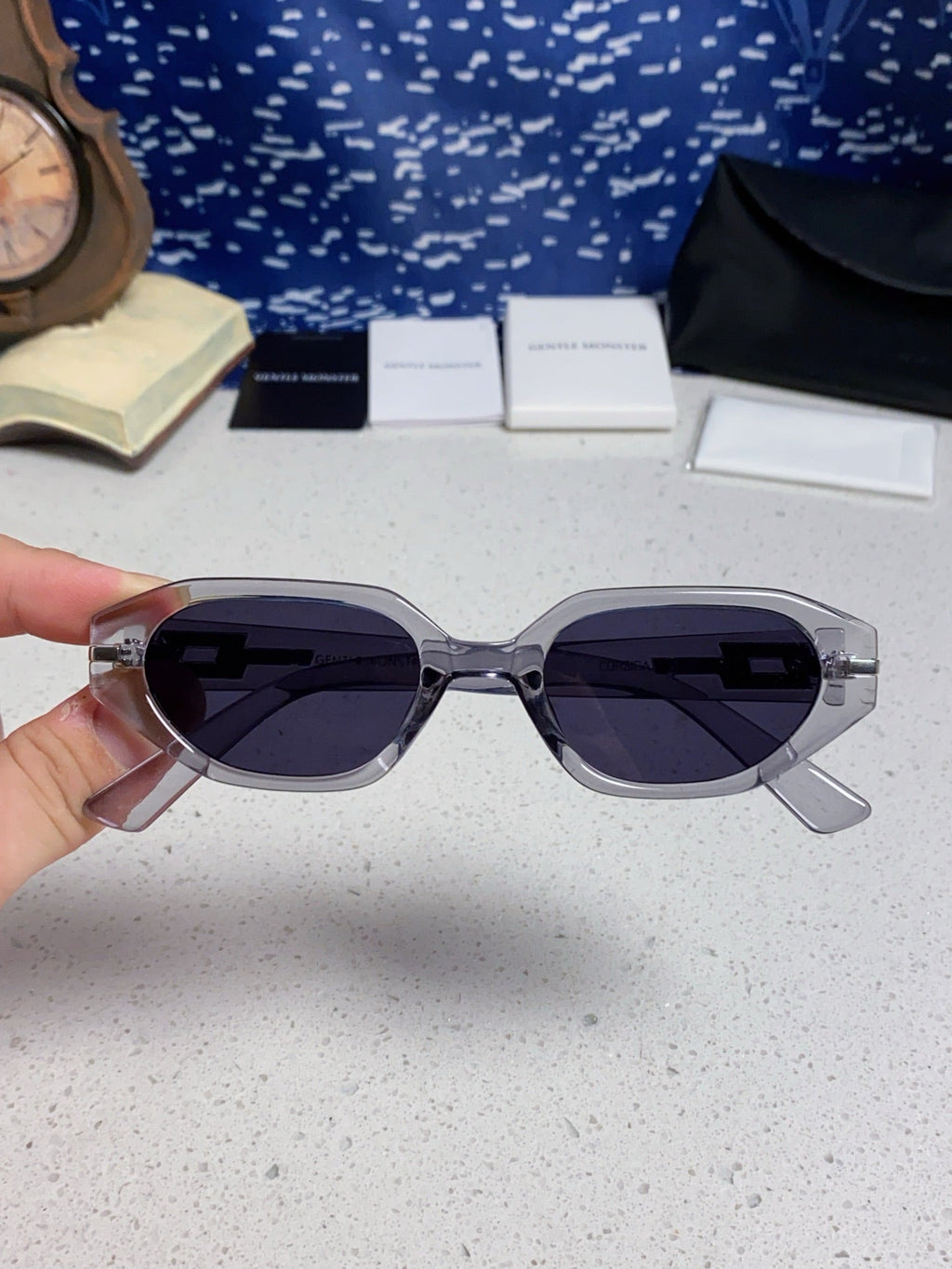 Gentle Monster CORSICA Cat-Eye Silver Lens Sunglasses for Men & Women - detail image 4