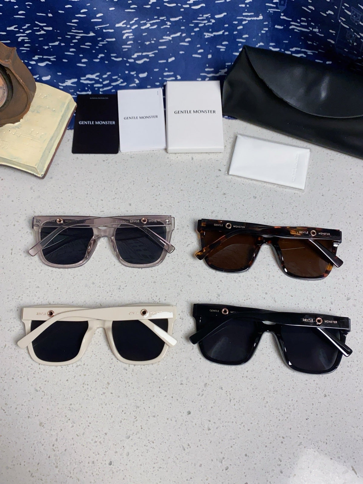 Gentle Monster KUKU Polarized Square Black Lens Sunglasses for Women - detail image 12