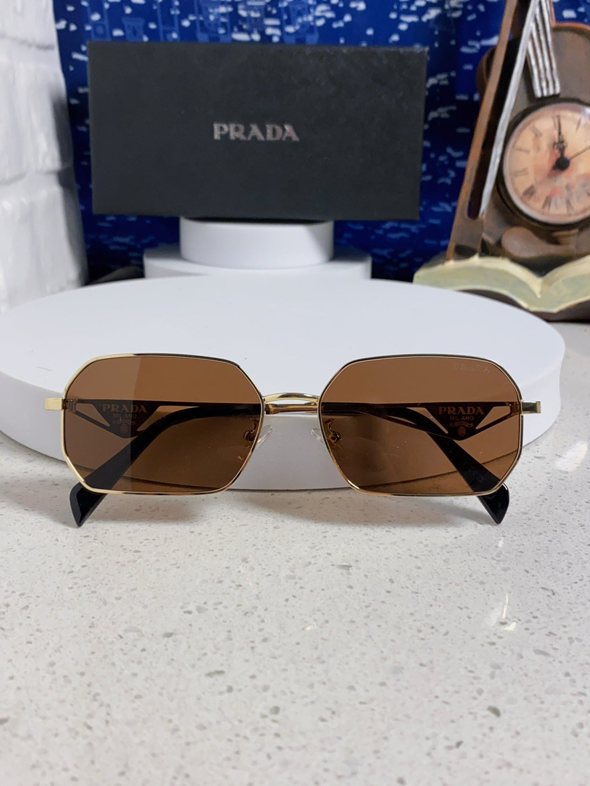 Prada A51S Fashion Brown Lens Sunglasses for Men & Women - detail image 9