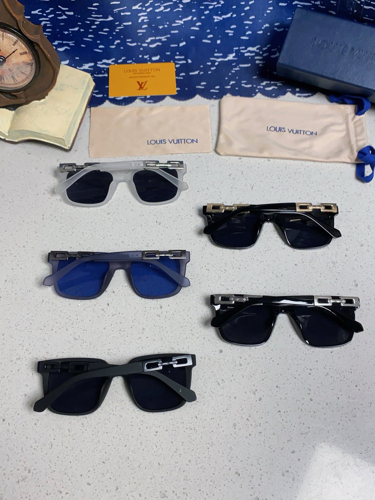 Louis Vuitton Square Blue Lens Sunglasses for Men & Women - 448540 - detail image 11