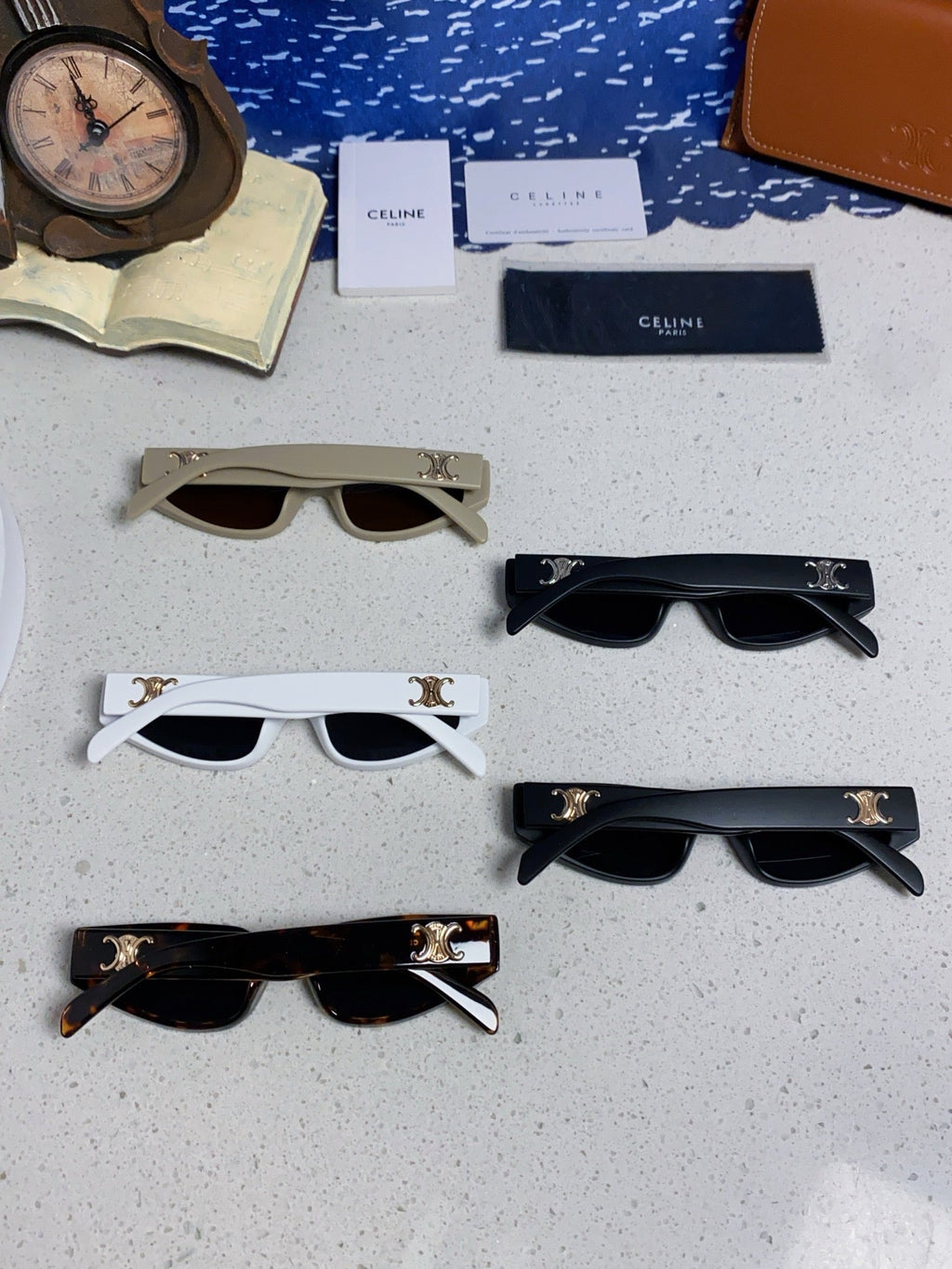 Celine Cat-Eye Blue Lens Sunglasses for Men & Women - 465472 - detail image 11