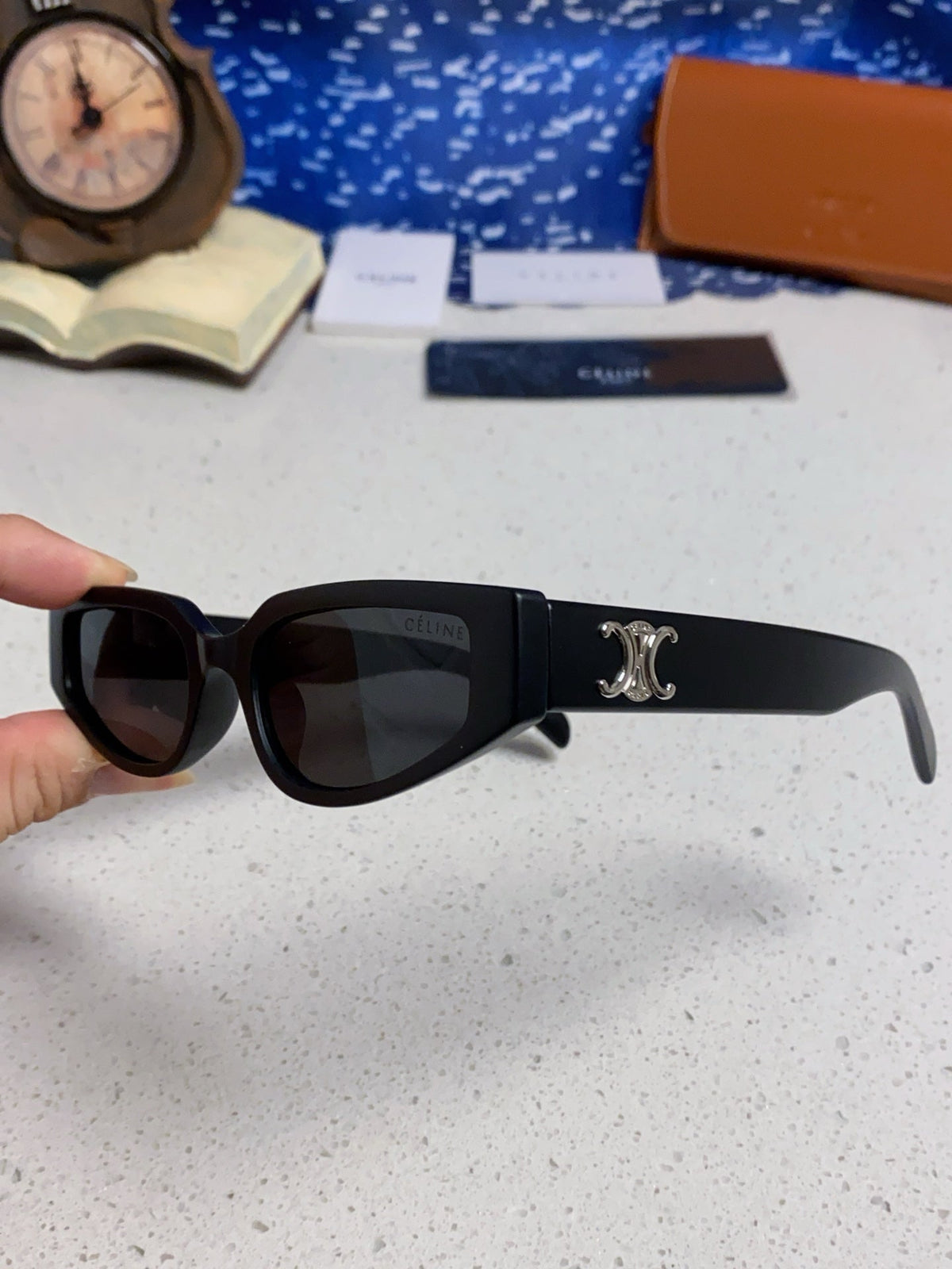 Celine Cat-Eye Silver Lens Sunglasses for Men & Women - 465473 - detail image 6