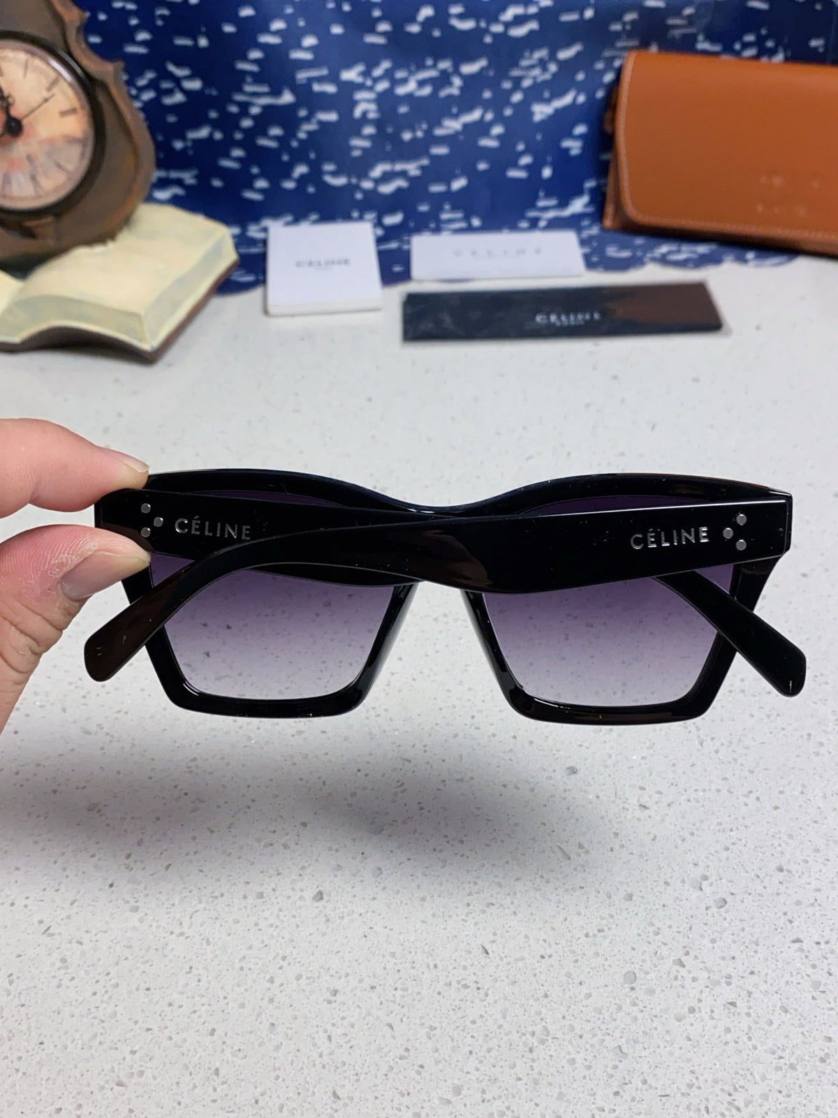Celine Square Black Lens Sunglasses for Men & Women - 431938 - detail image 5