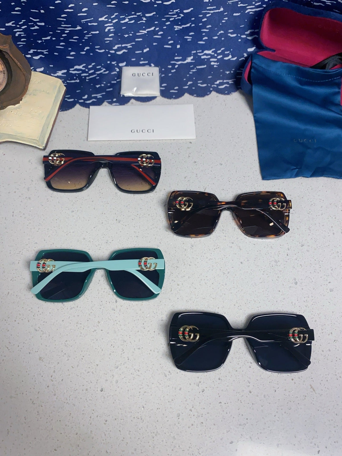 Gucci Fashion Blue Lens Sunglasses for Women - 493286 - detail image 10