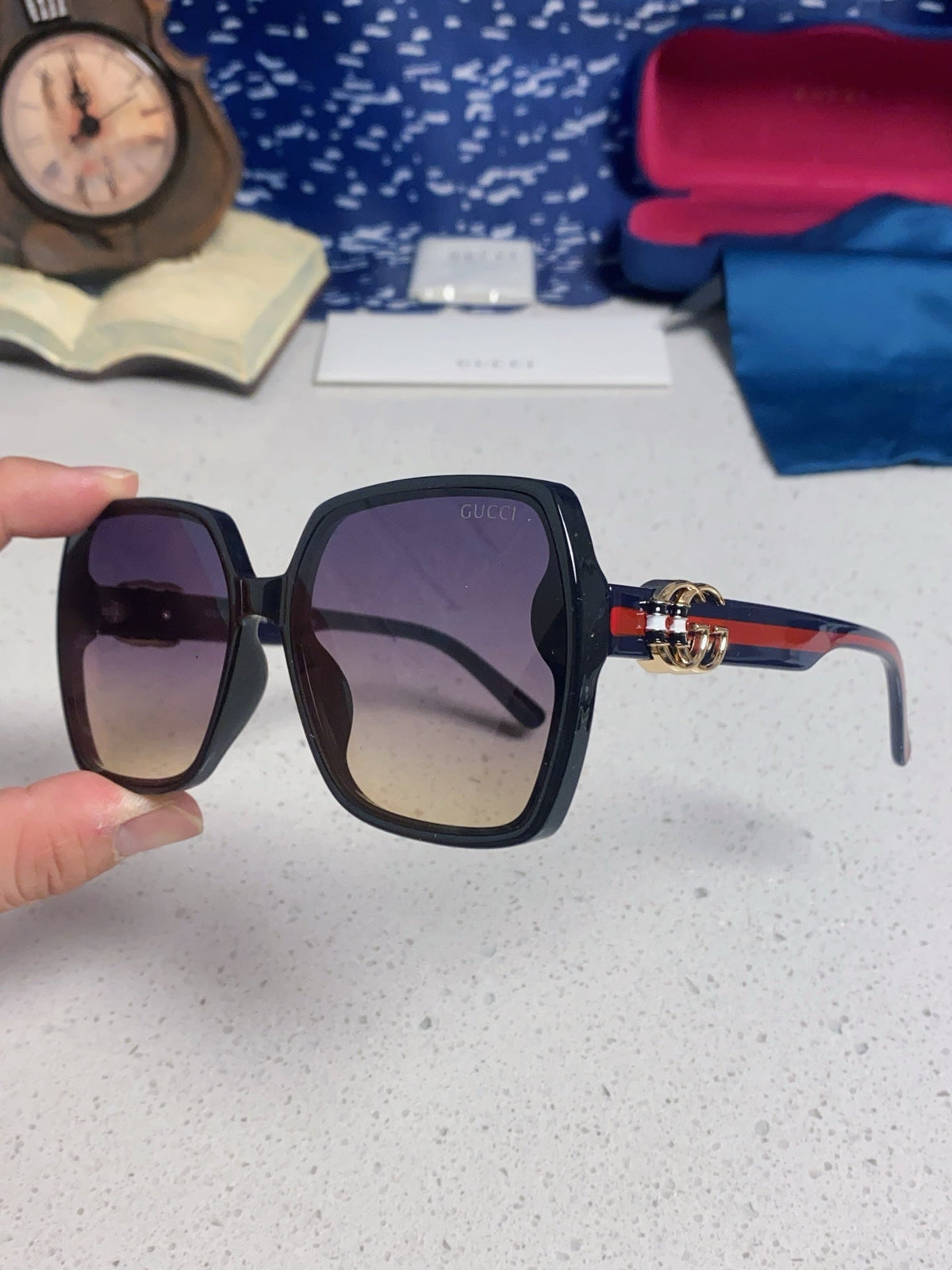 Gucci Fashion Blue Lens Sunglasses for Women - 493286 - detail image 6