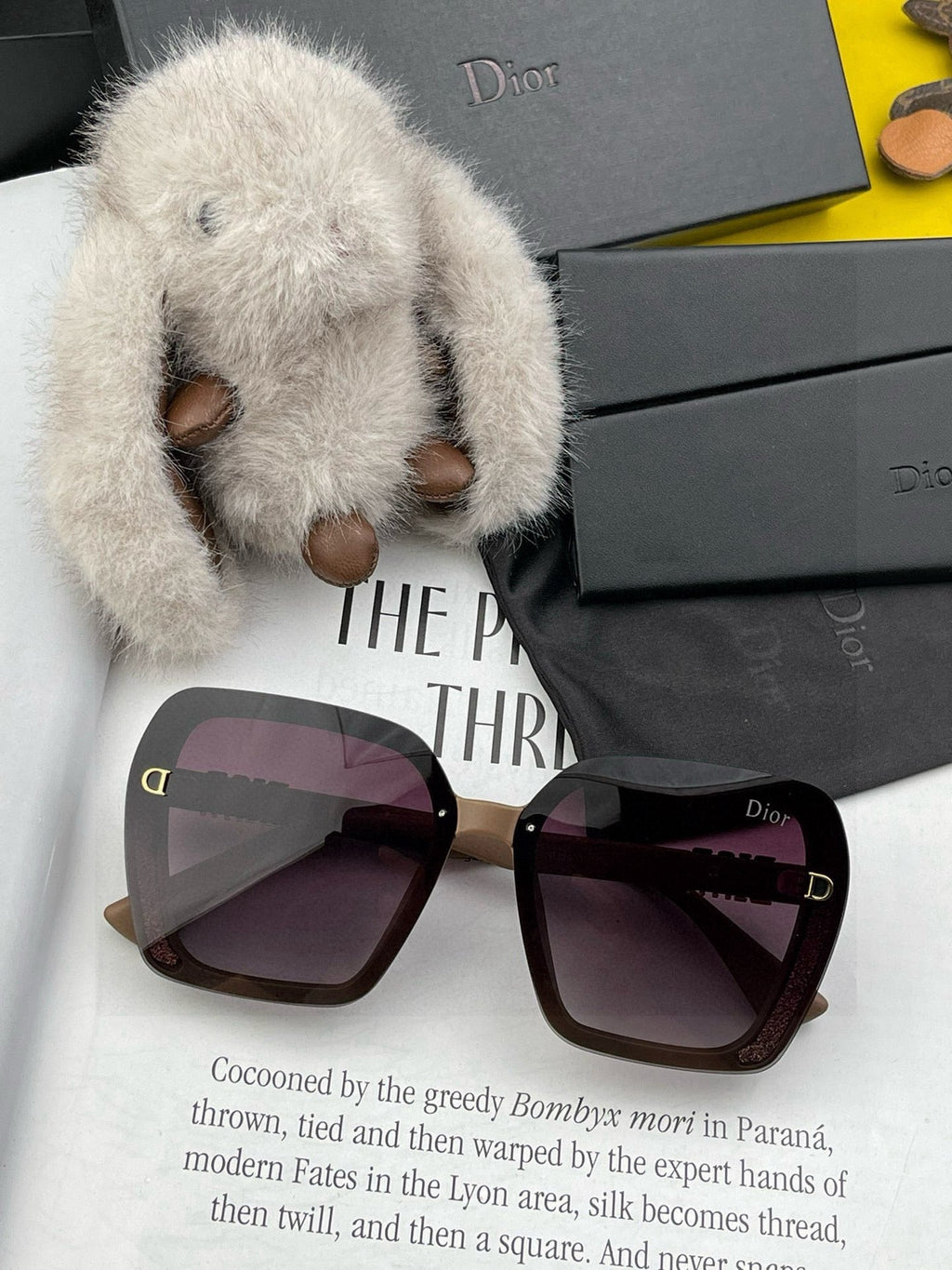 Dior CD3290 Polarized Square Black Lens Sunglasses for Women - 867132 - detail image 2